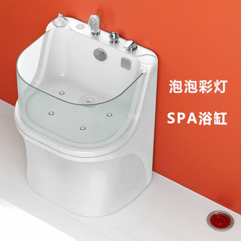 Jirpet宠物SPA浴缸猫咪洗澡盆狗狗按摩池浴盆大小型犬带彩灯浴池